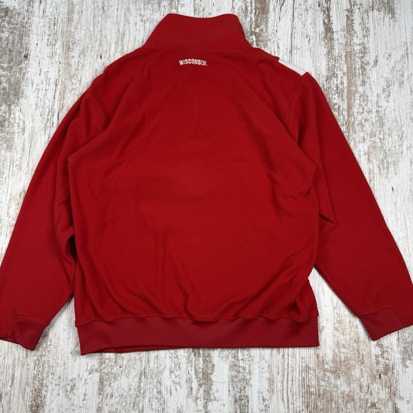 Vintage Nike Sweatshirt Womens Sz M Fleece 1/4 Zip Wisconsin Badgers Cozy - Picture 2 of 11